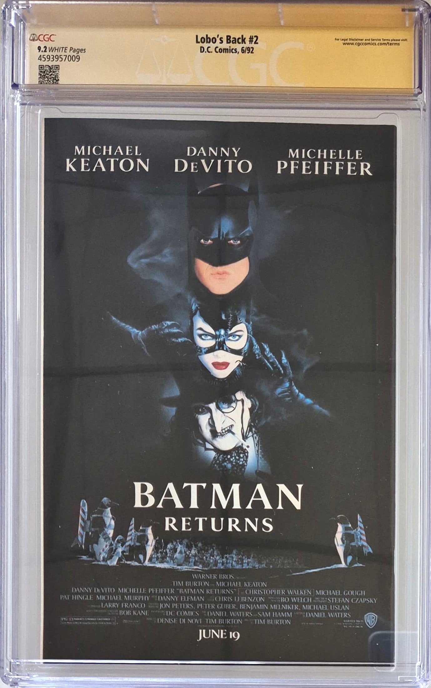 Lobo's Back #2 - CGC 9.2 - Firmato da Simon Bisley - D.C. Comics 1992