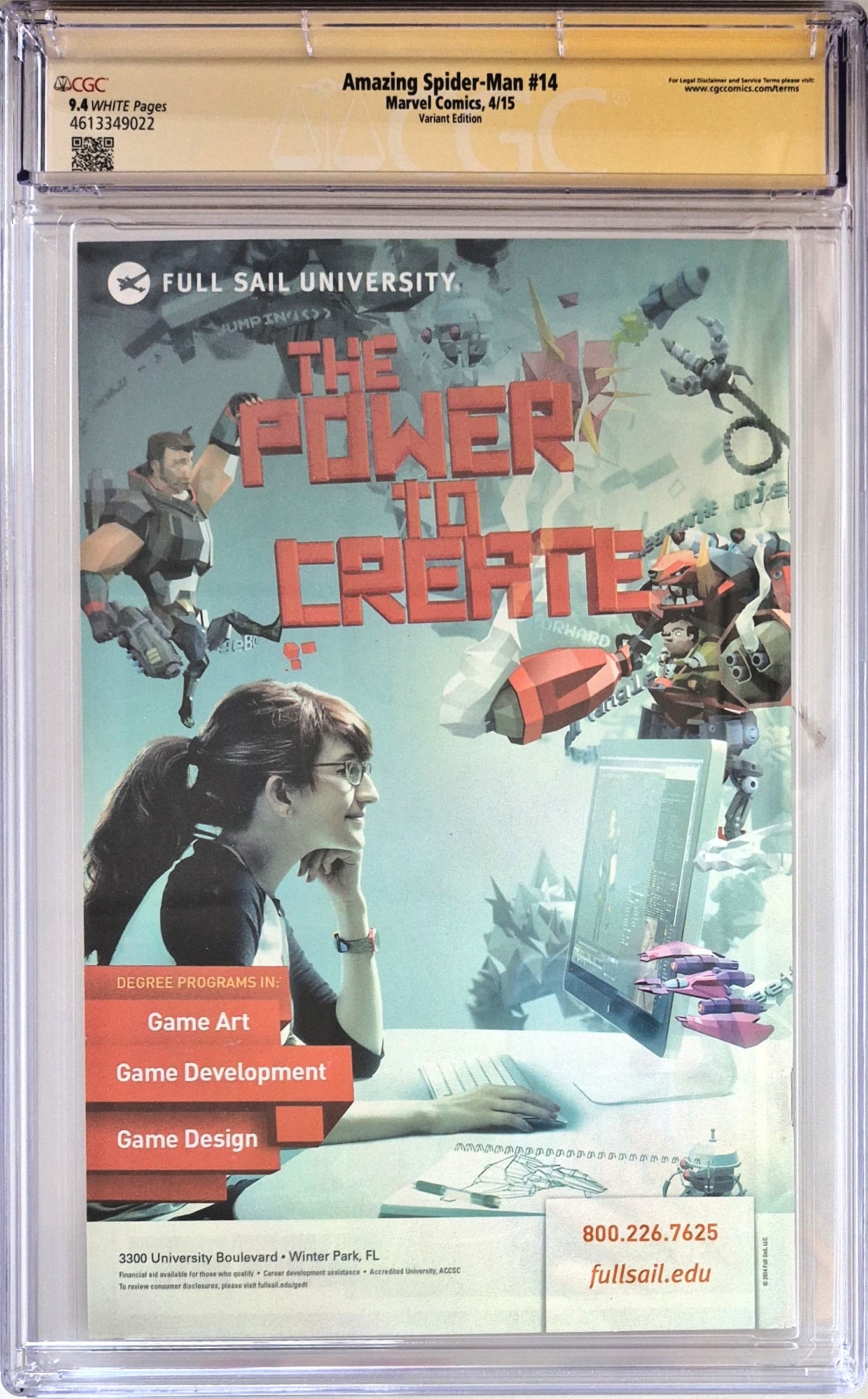 Amazing Spider-Man #14 – Variant Cover CGC 9.4 Signed by Gabriele Dell'Otto - Marvel comics, 2015