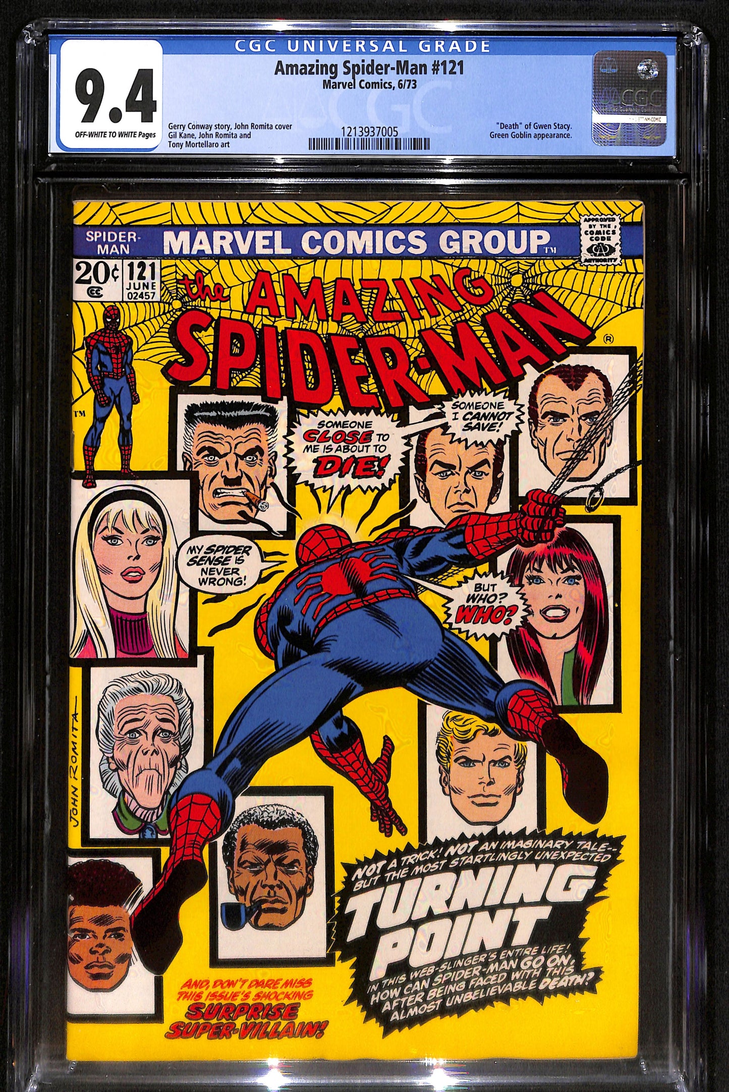 Amazing Spider Man #121 - CGC 9.4 - Marvel Comics 1973
