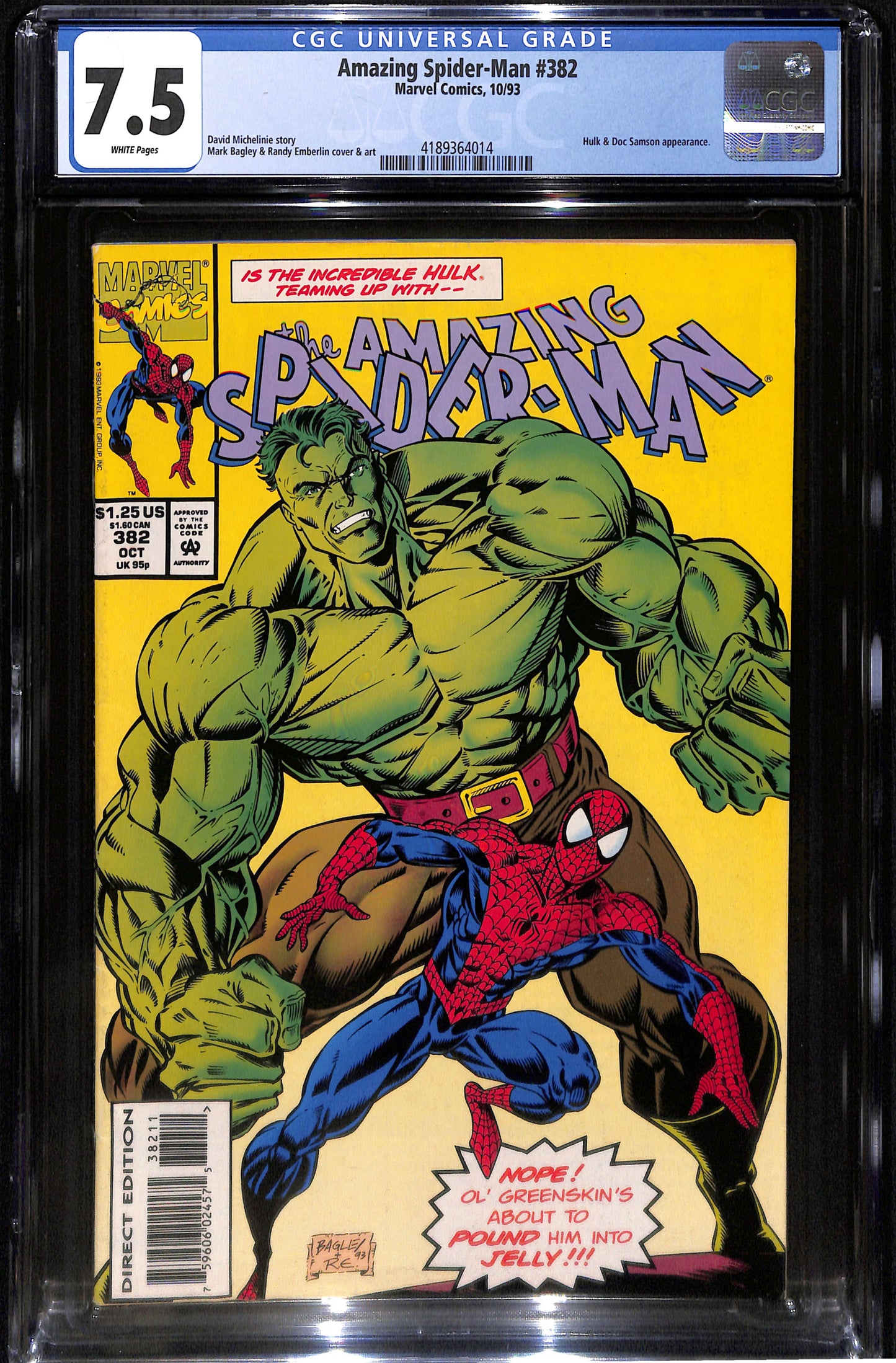 Amazing Spider-Man #382 - CGC 7.5 - Marvel Comics 1993