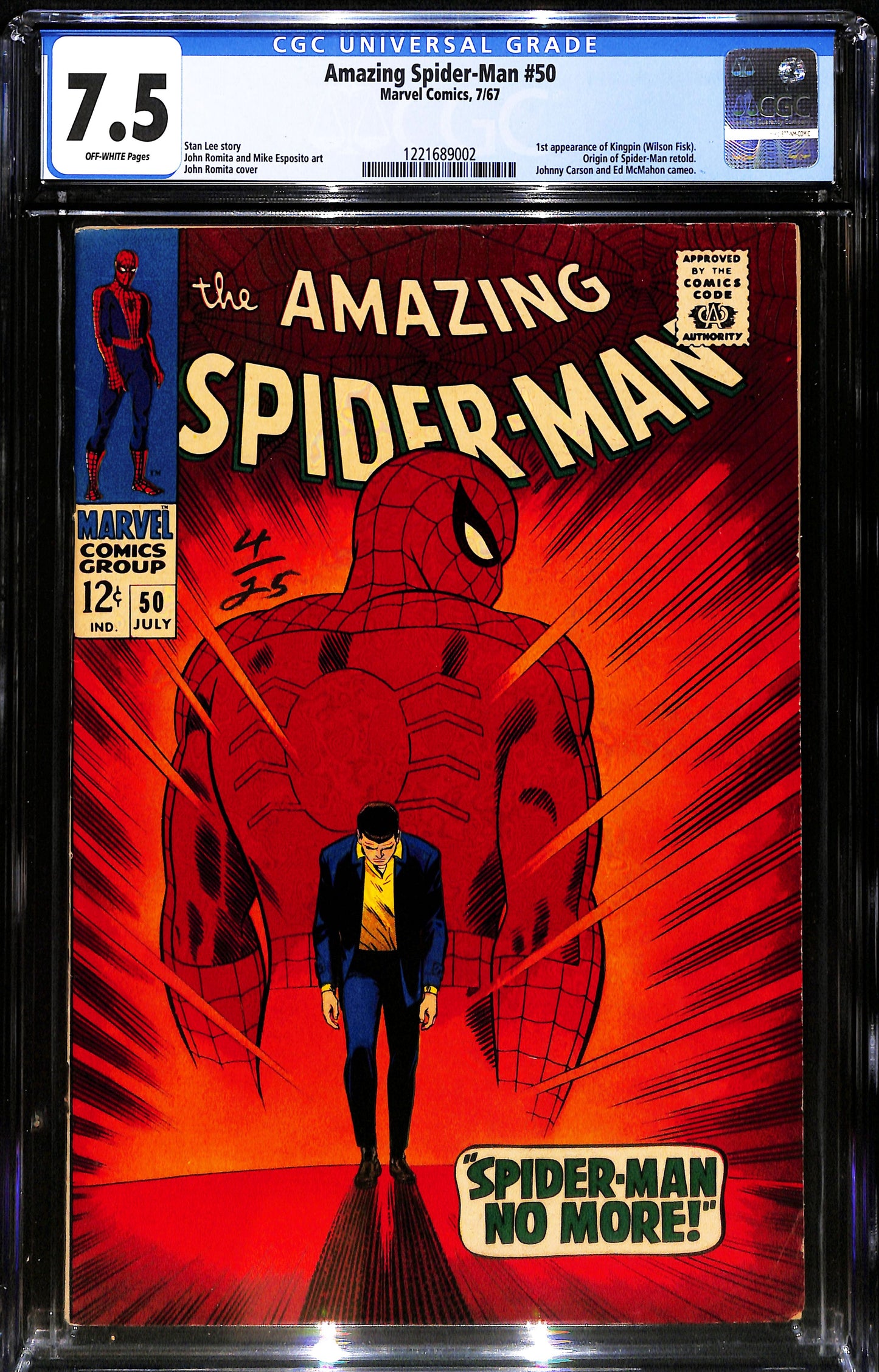 Amazing Spider Man #50 - CGC 7.5 - Marvel Comics 1967
