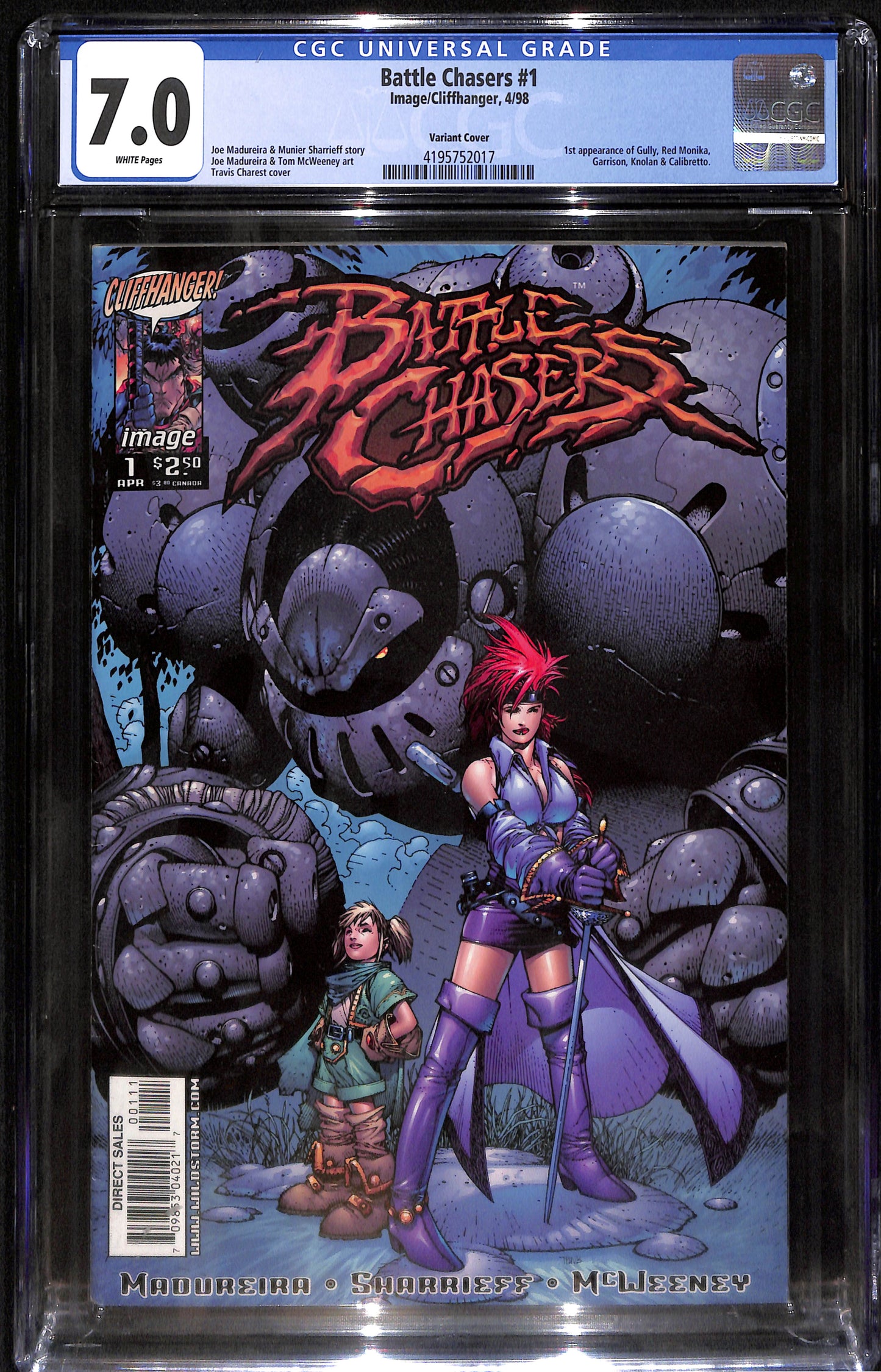 Battle Chasers #1 Variant - CGC 7.0 - Image/Cliffhanger 1998