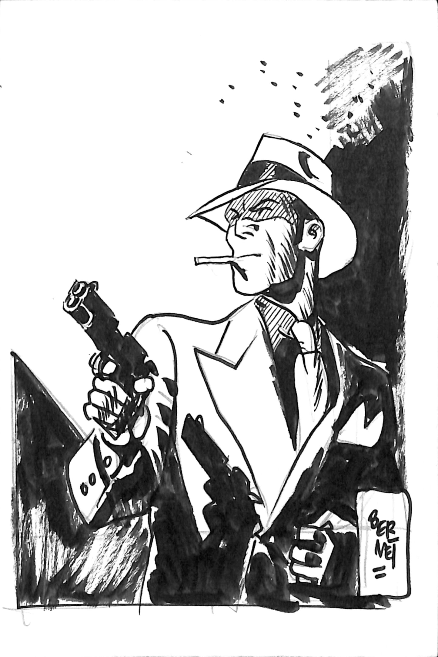 Jordi Bernet – Original Sketch of Torpedo