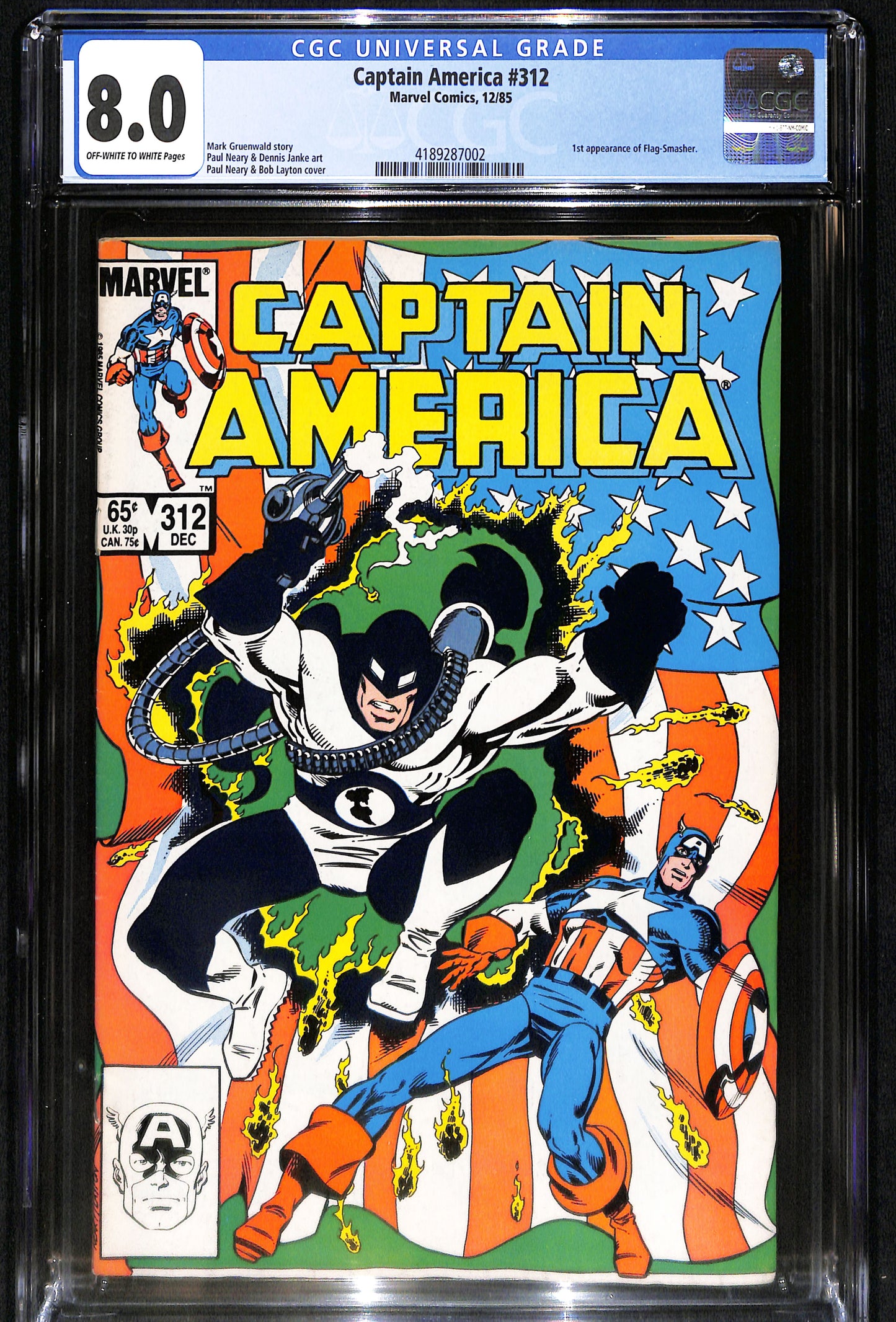 Captain America #312 - CGC 8.0 - Marvel Comics 1985