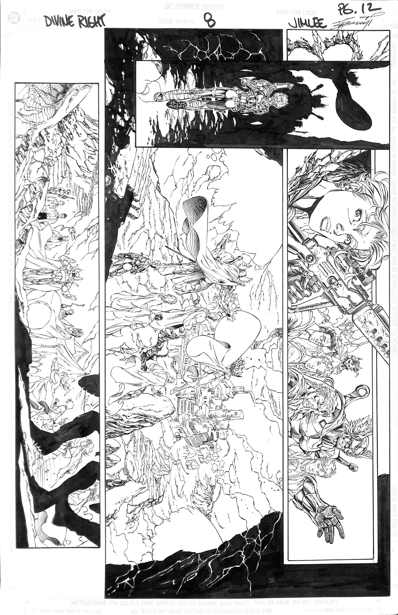 Jim Lee & Richard Bennett - Original art - Story #8: Divine Right - Page 12 (Image, 1999)