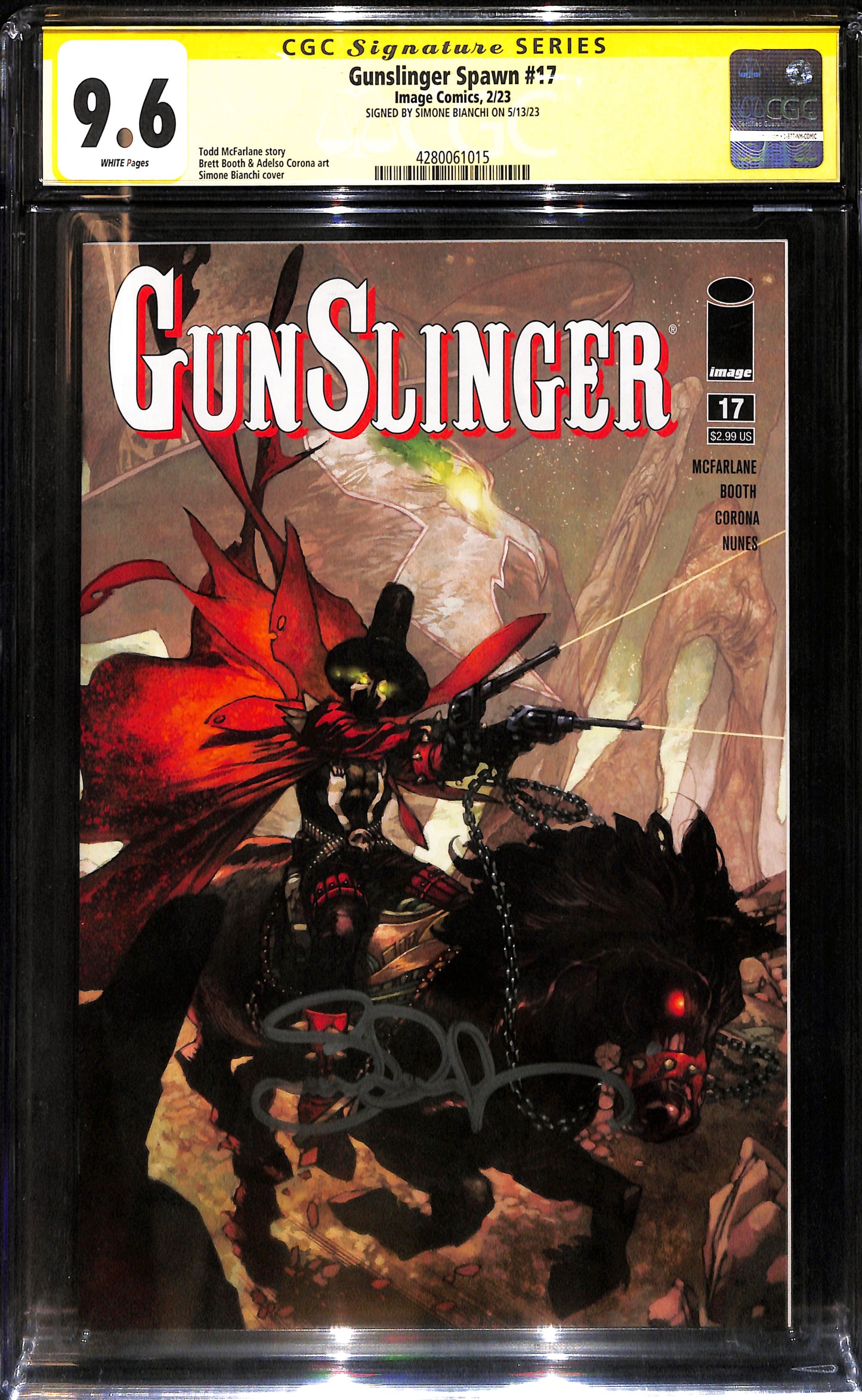 Gunslinger Spawn #17 CGC 9.6 Signed by Simone Bianchi
