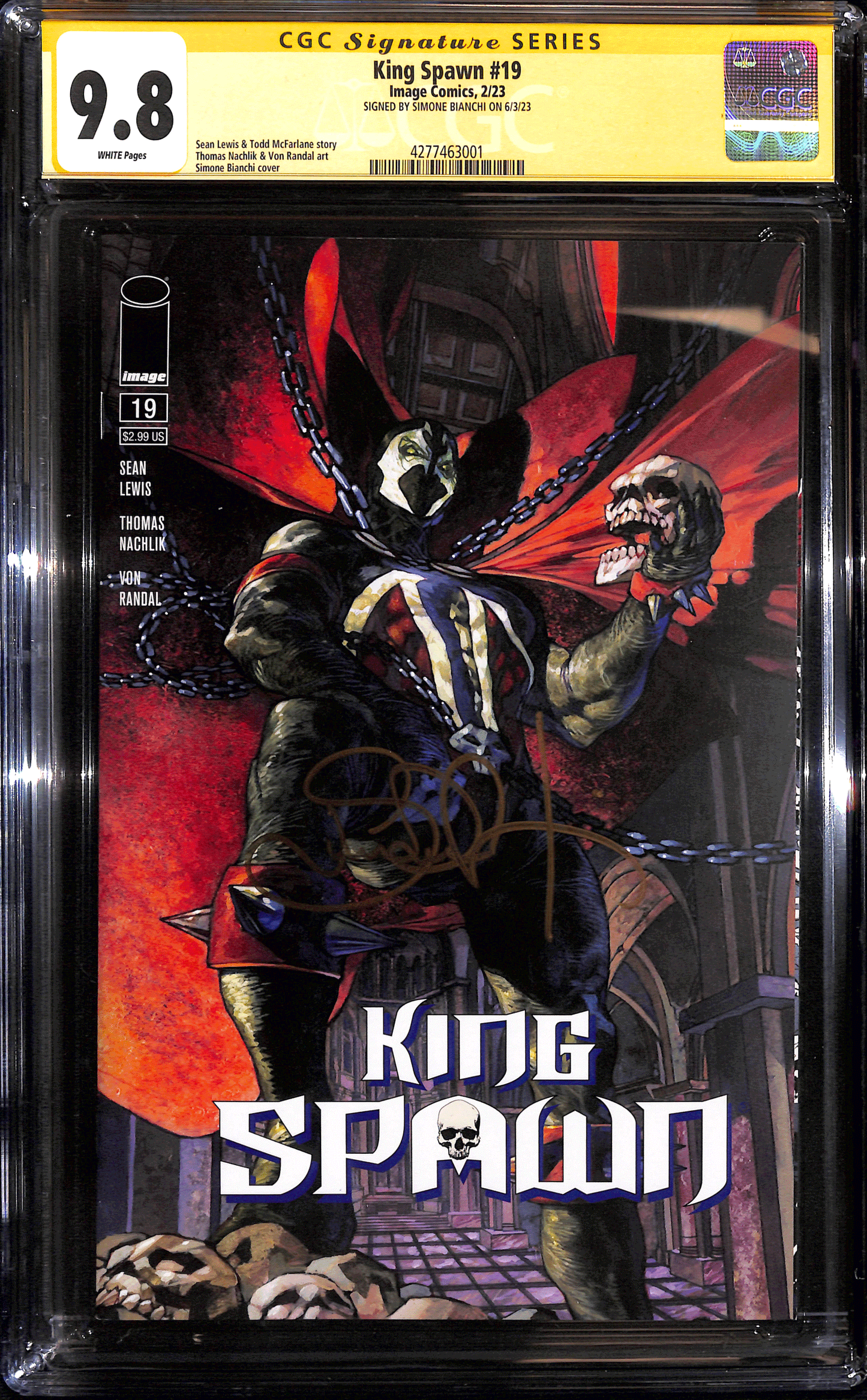 King Spawn #19 CGC 9.8 Signed by Simone Bianchi