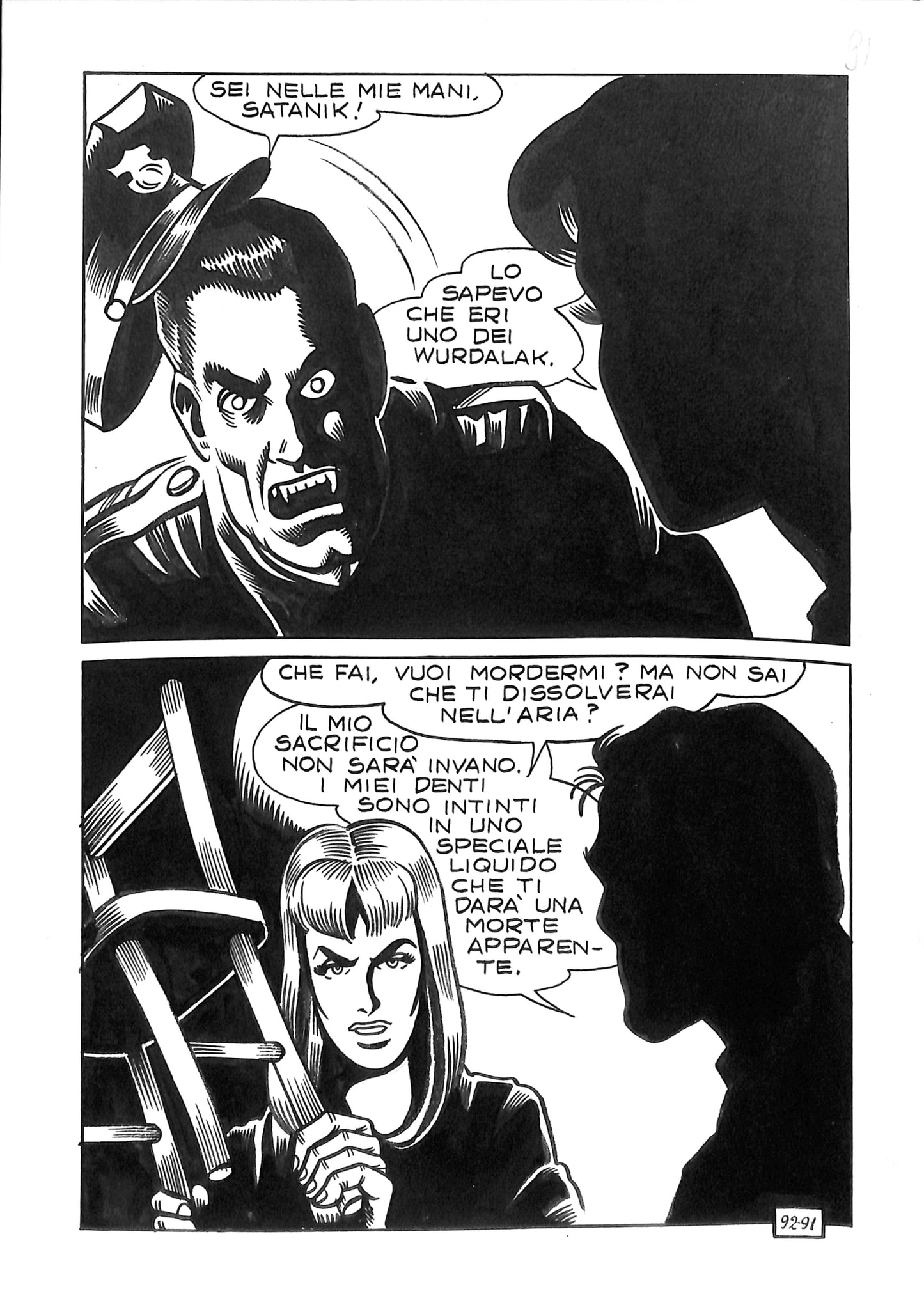 Magnus – Original Plate "Satanik" n.92, Page 91