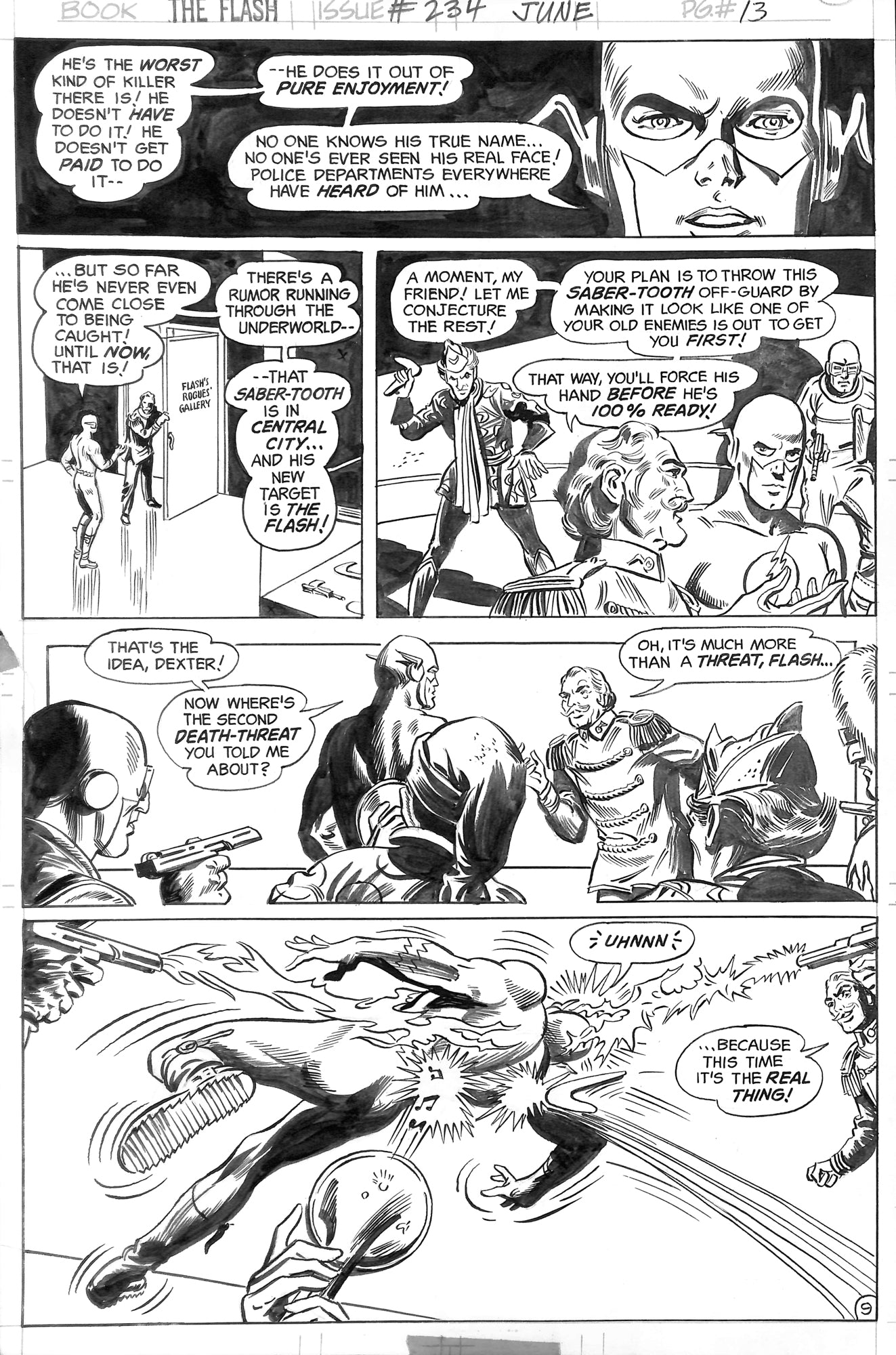 Irv Norvick & Tex Blaisdell - Original art - Story #234: The Flash - Page 9 (DC Comics, 1975)