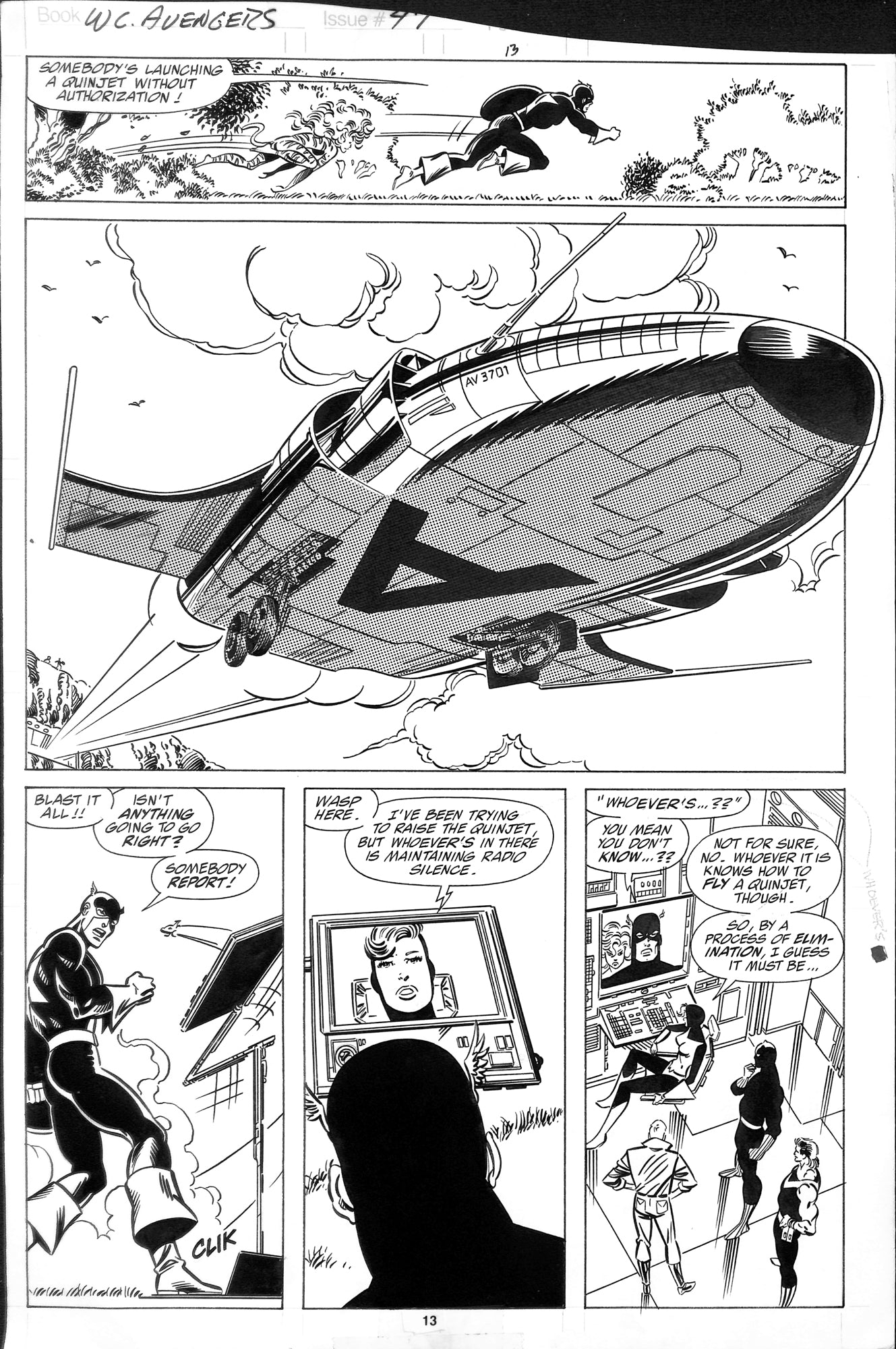 John Byrne & Mike Machlan - Original art - Story #47: West Coast Avengers - Page 9 (Marvel Comics, 1989)