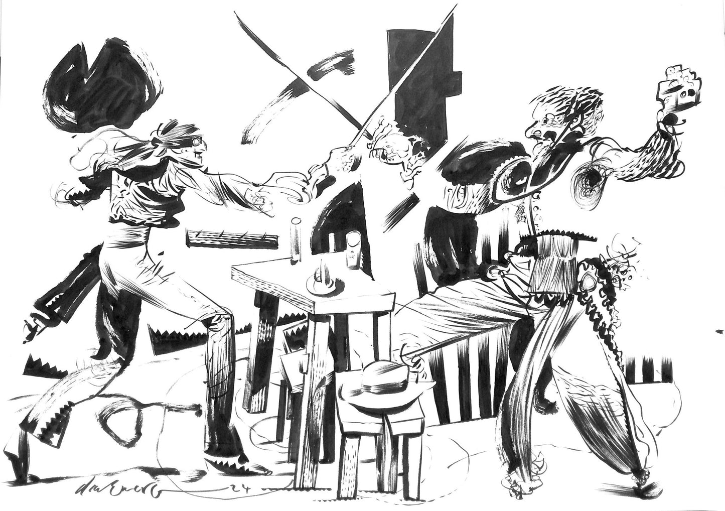 Dave McKean pubblicata su Nitrate - Tavola originale The Mask of Zorro - Momart