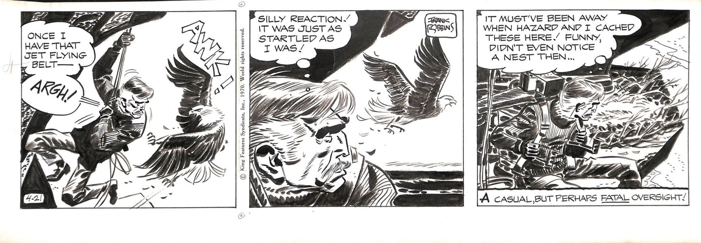 Frank Robbins Johnny Hazard - Tavola originale - 20 marzo 1970 - Momart