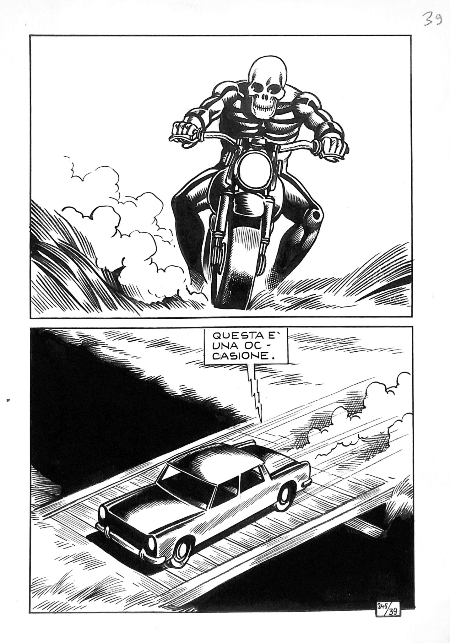 Kriminal - Magnus - Tavola originale - Albo 245 pag. 39 - Momart