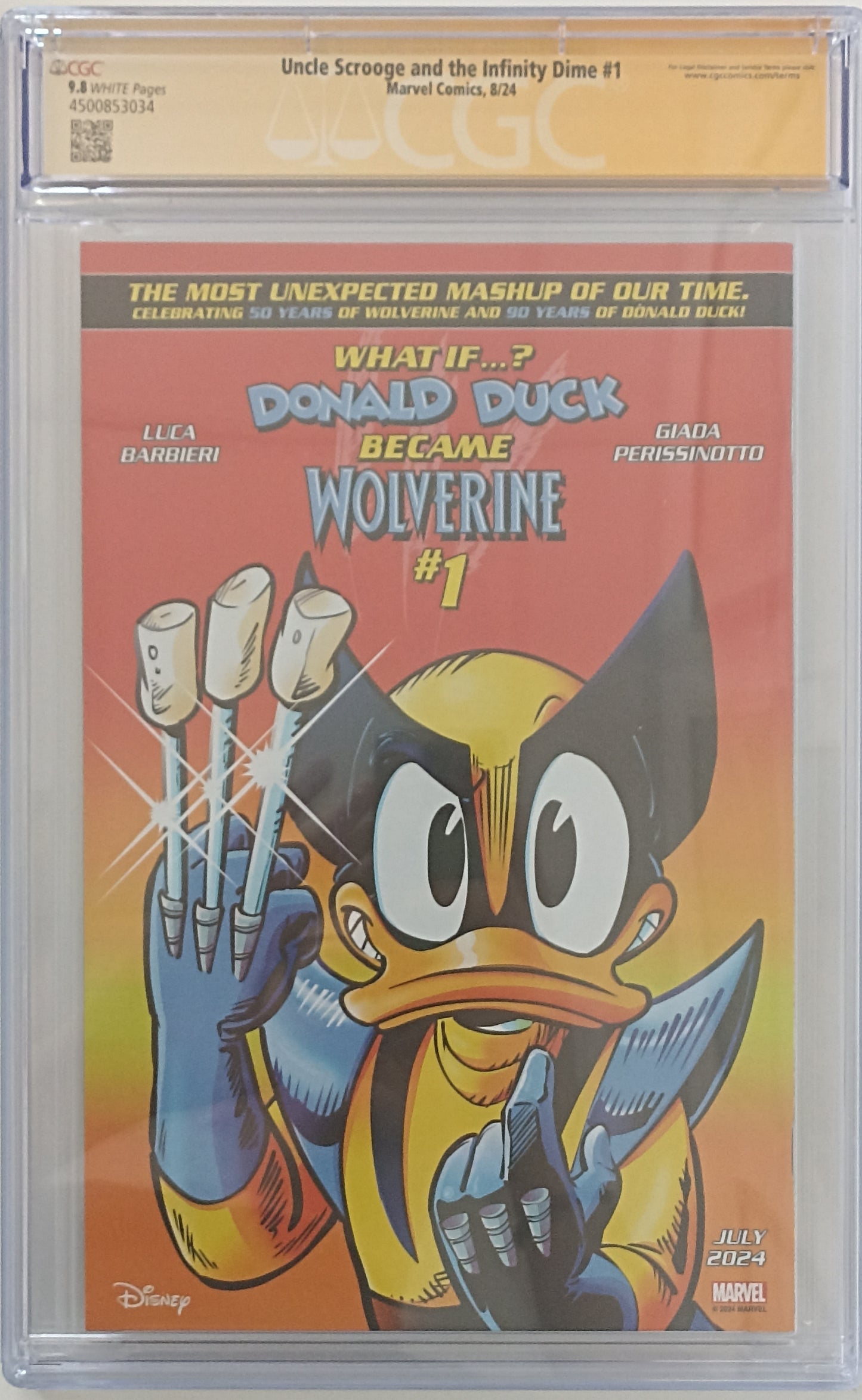 Uncle Scrooge and The Infinity Dime #1 - CGC 9.8 - Variant Cover firmata da Alex Ross - Marvel Comics