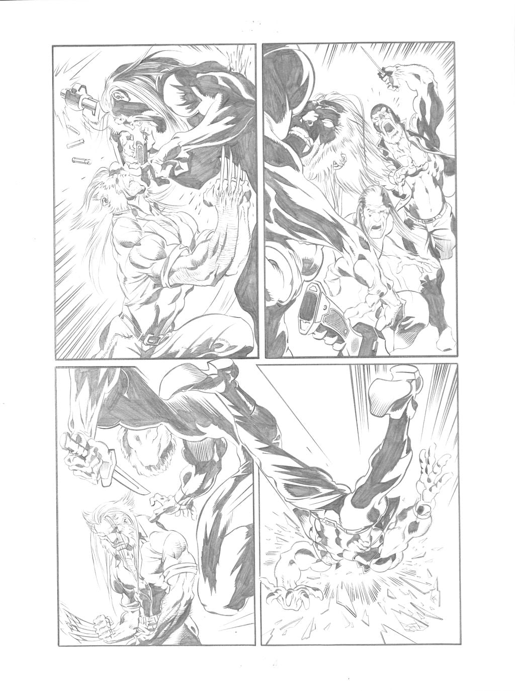 Claudio Castellini – Tavola Originale "Wolverine: The End #5" – Tav. 16 (2004)