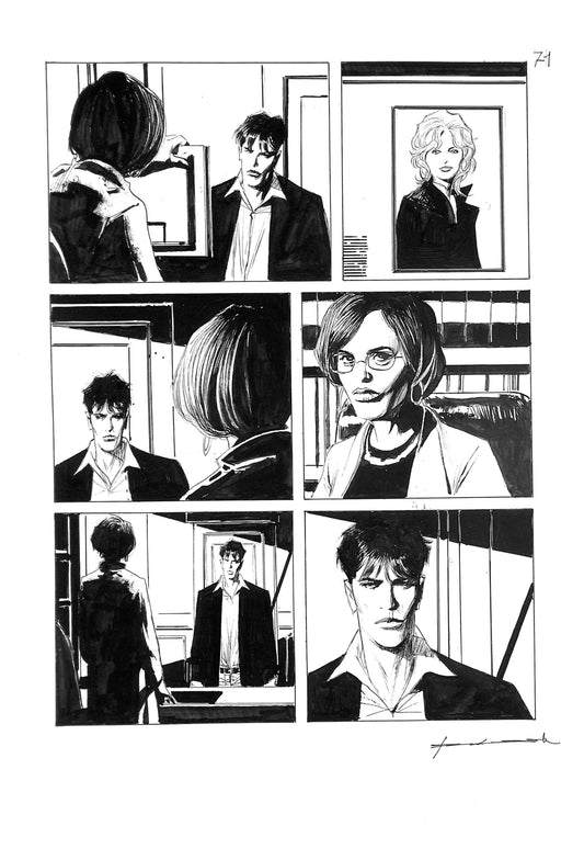 Corrado Roi – Tavola Originale - “Dylan Dog” - china su cartoncino - firmata