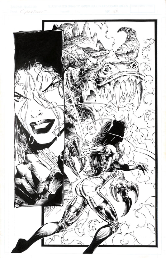Cybergforce 12, pag 6 Marc Silvestri, Matt Banning tavola originale - 43x28cm