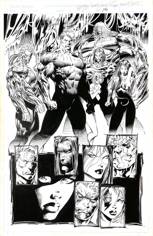Cybergforce 10, pag 5 -  Marc Silvestri, Matt Banning tavola originale - 43x28cm