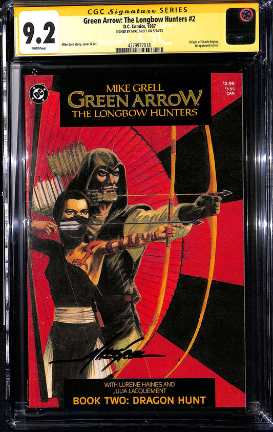 Green Arrow: The Longbow Hunters #2 CGC 9.2 -  SIGNED