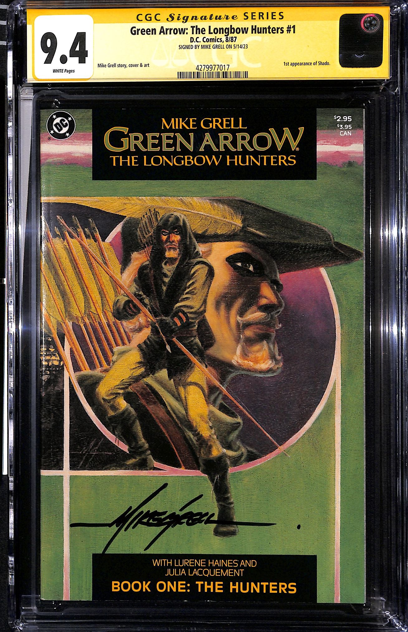 Green Arrow: The Longbow Hunters #1 CGC 9.4 -  SIGNED