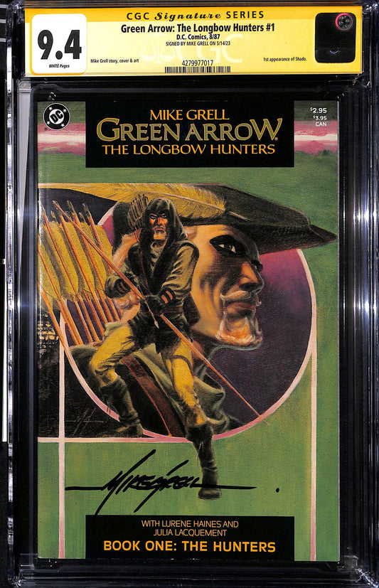 Green Arrow: The Longbow Hunters #1 CGC 9.4 -  SIGNED