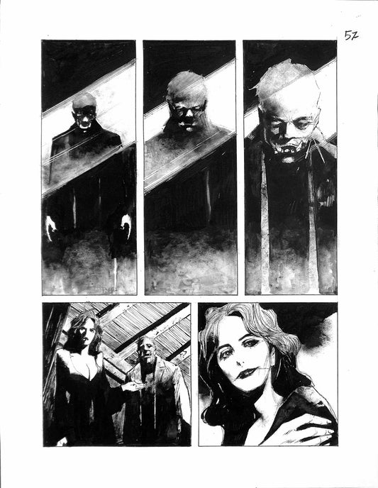 Corrado Roi – Tavola Originale “Dylan Dog” 57 - china su cartoncino