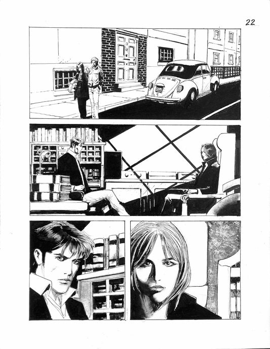 Corrado Roi – Tavola Originale “Dylan Dog” 22 - china su cartoncino