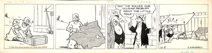 C.D. Russell Pete - Striscia - the Tramp Daily Comic Strip datata 05-10-1936 King Features Syndicate