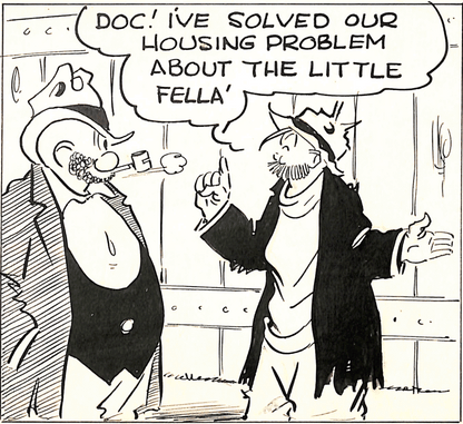 C.D. Russell Pete - Striscia - the Tramp Daily Comic Strip datata 05-10-1936 King Features Syndicate