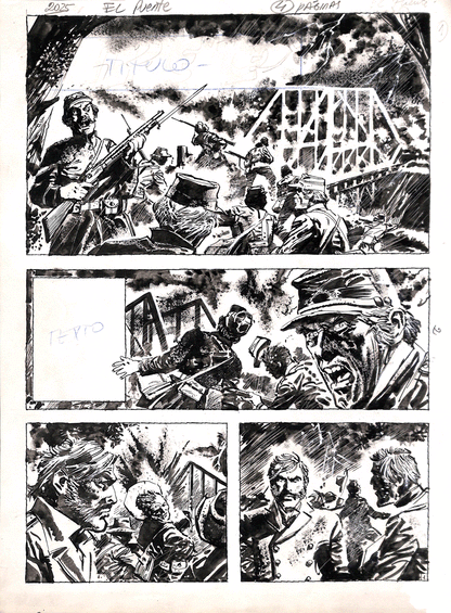 Horacio Lalia – 4 Tavole Originali – "Il Ponte" – Storia Completa – Anni '70