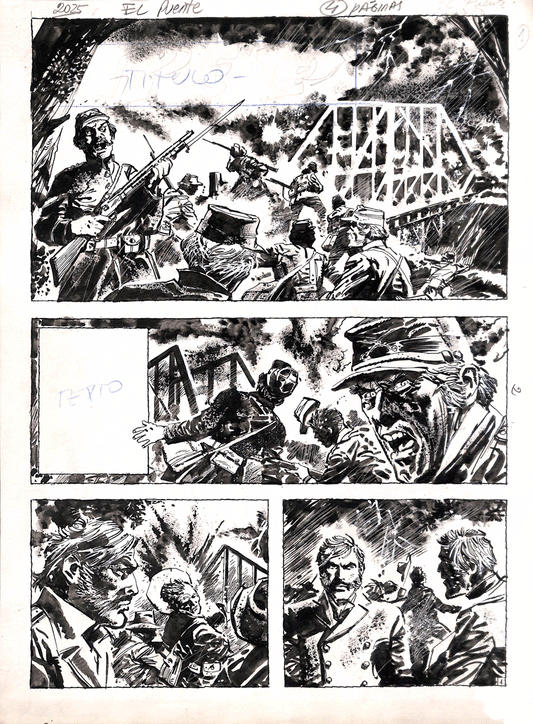 Horacio Lalia – 4 Tavole Originali – "Il Ponte" – Storia Completa – Anni '70