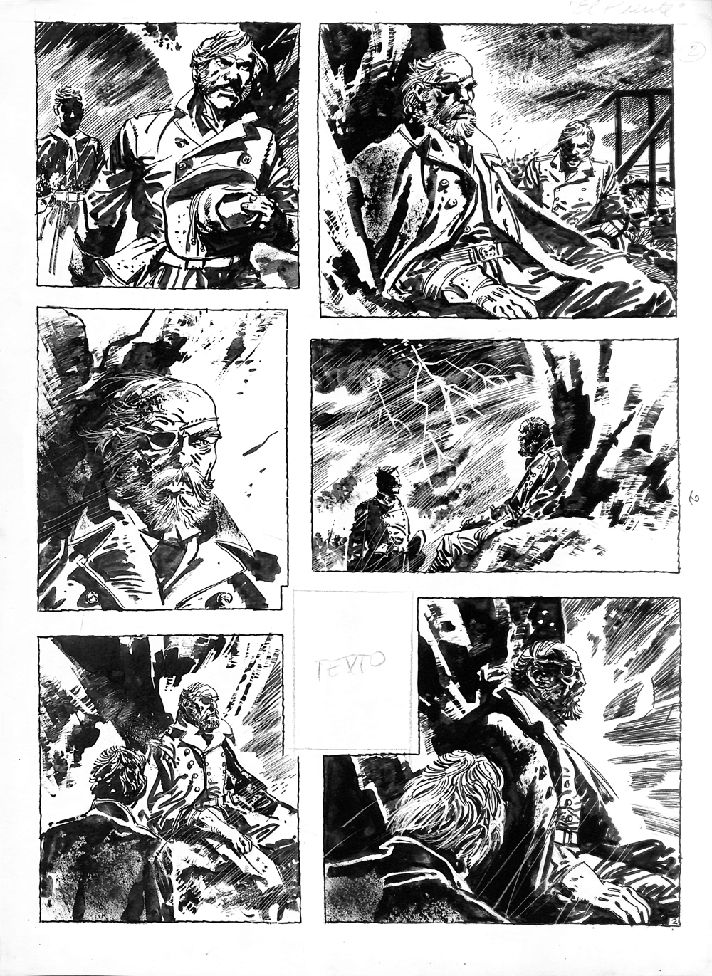 Horacio Lalia – 4 Tavole Originali – "Il Ponte" – Storia Completa – Anni '70