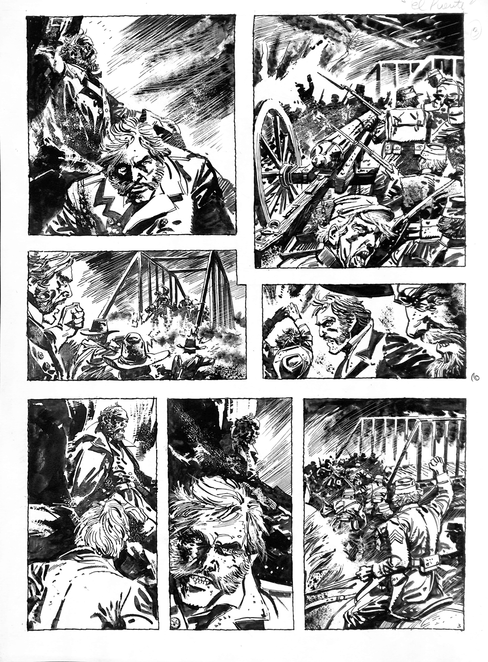 Horacio Lalia – 4 Tavole Originali – "Il Ponte" – Storia Completa – Anni '70