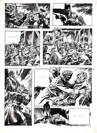 Horacio Lalia – 4 Tavole Originali – "Il Ponte" – Storia Completa – Anni '70