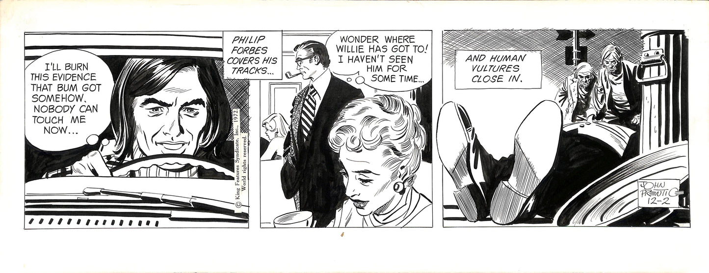 John Prentice comic strip - RIP KIRBY 1972