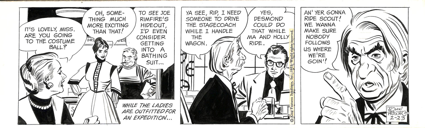 John Prentice striscia illustrata- RIP KIRBY  1973