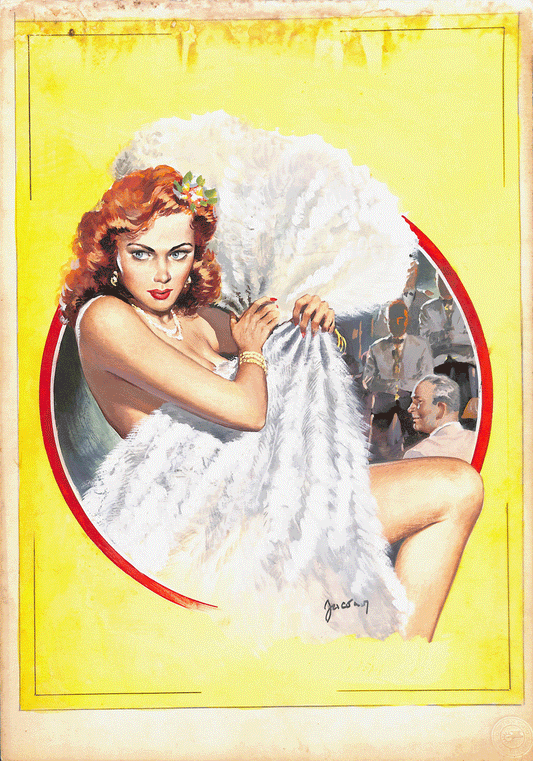 Illustrazione Originale di Carlo Jacono – Copertina "Perry Mason e il cavallo della ballerina” di Erle Stanley Gardner – Gialli Mondadori n. 338