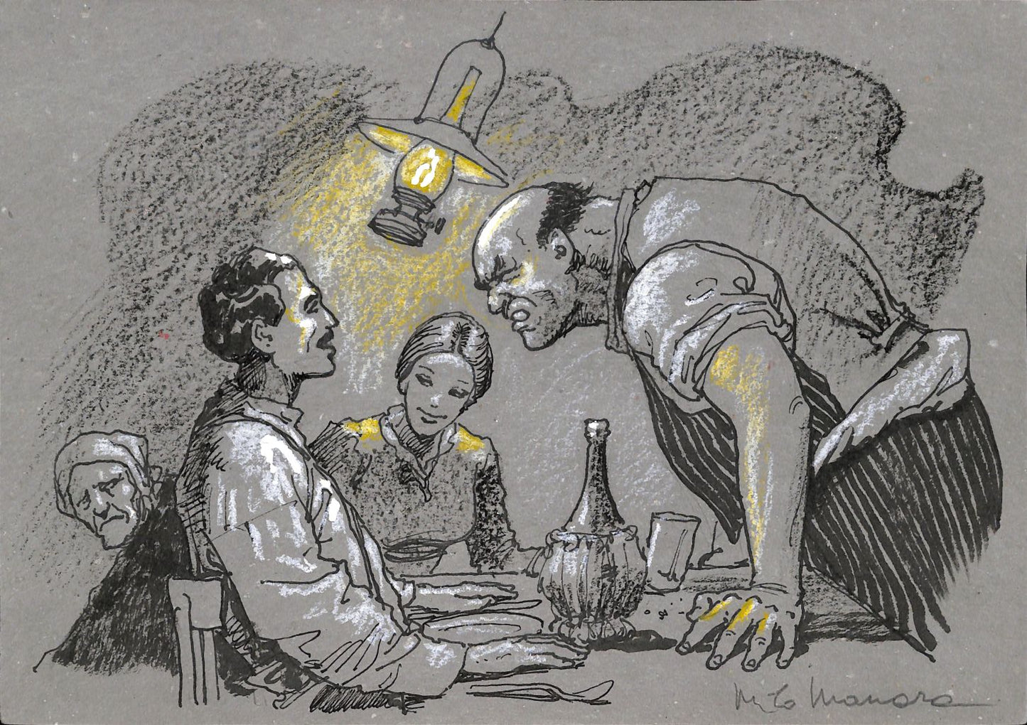 Milo Manara – Illustrazione Originale "Il Trombettiere"