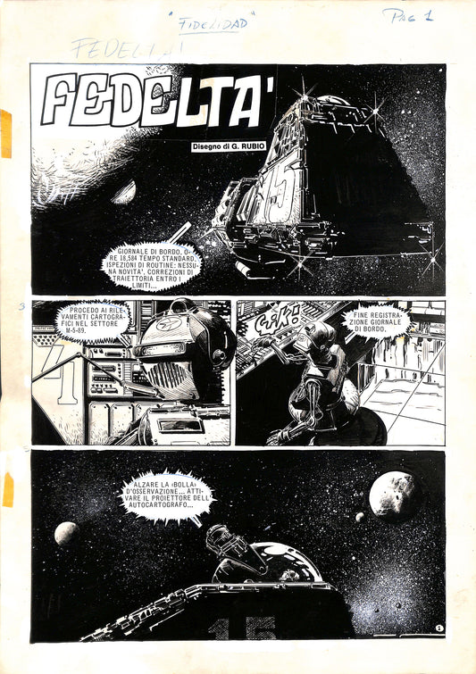 G. Rubio Tavola originale - lancio story n.50 Fedeltà - 1980 pag 1