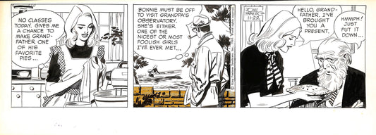 John Prentice illustrated strip - RIP KIRBY 1969 - 48x17 cm
