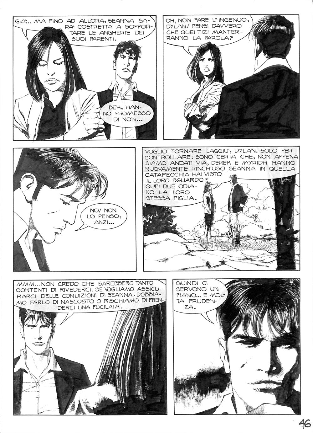Corrado Roi – Tavola Originale “Dylan Dog Maxi 14: La capanna nel bosco”, Pagina 46