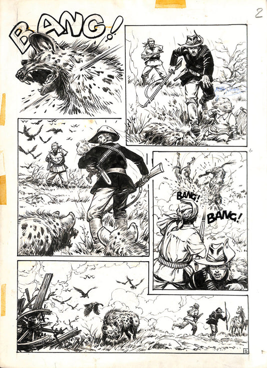 Alberto Solinas - Tavola Originale - Continente Nero 1977