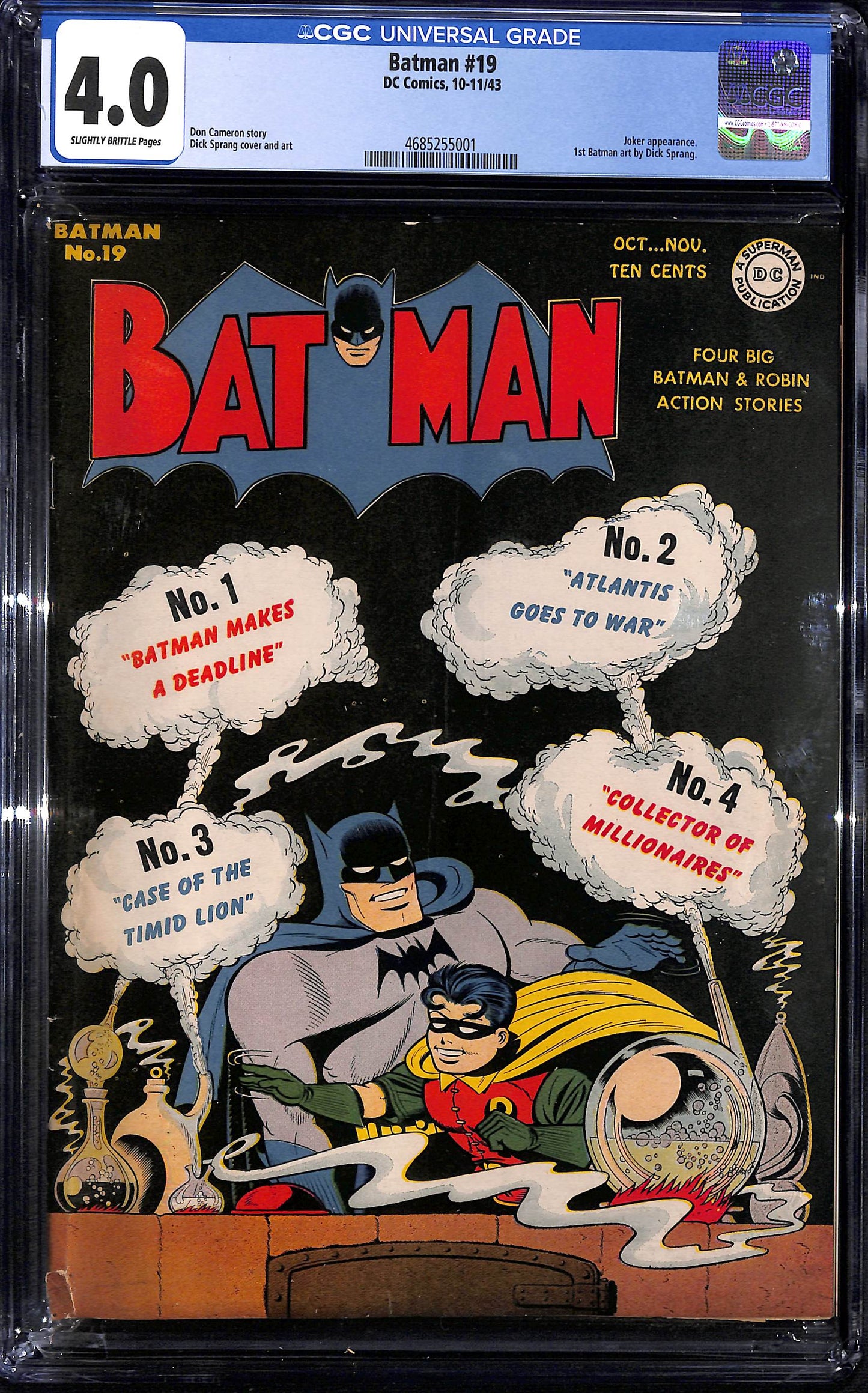Batman #19 - CGC 4.0 - DC Comics 1943 - Don Cameron & Dick Sprang
