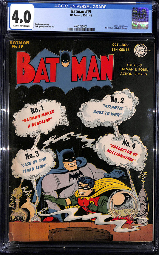 Batman #19 - CGC 4.0 - DC Comics 1943 - Don Cameron & Dick Sprang