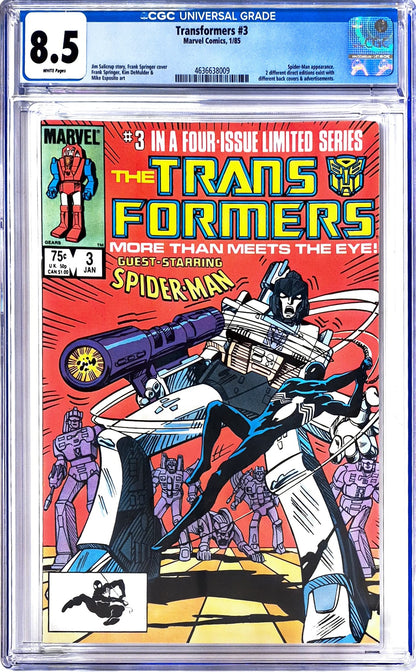 Transformer #3 - CGC 8.5 - Marvel Comics 1985