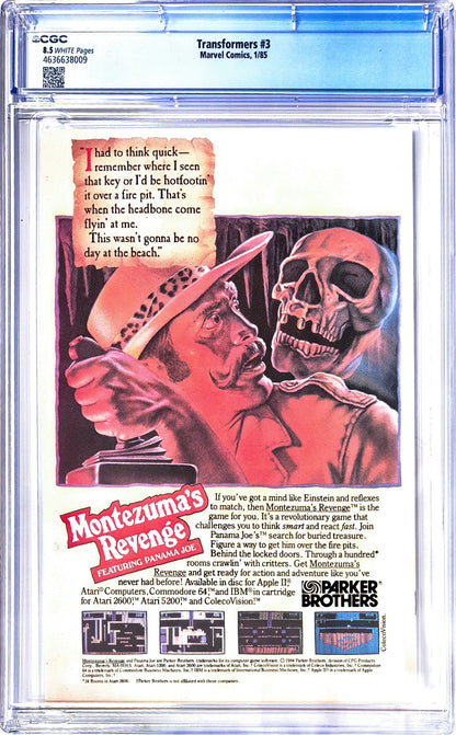 Transformer #3 - CGC 8.5 - Marvel Comics 1985