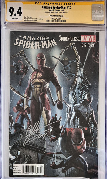 Amazing Spider-Man #12 – Variant Cover CGC 9.4 Signed by Gabriele Dell'Otto - Marvel Comics, 2015
