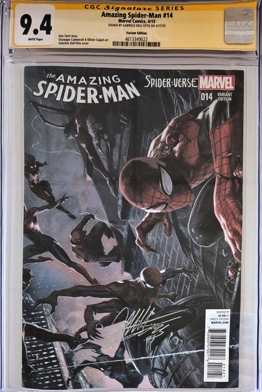 Amazing Spider-Man #14 – Variant Cover CGC 9.4 Firmata da Gabriele Dell'Otto - Marvel comics, 2015
