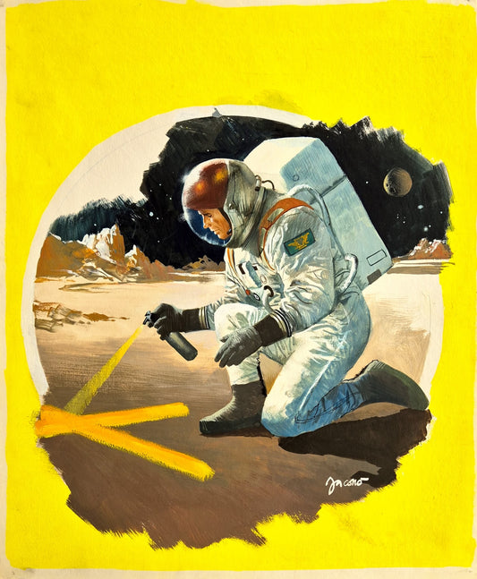 Illustrazione Originale di Carlo Jacono – Copertina "Assassinio nello Spazio" (1976)