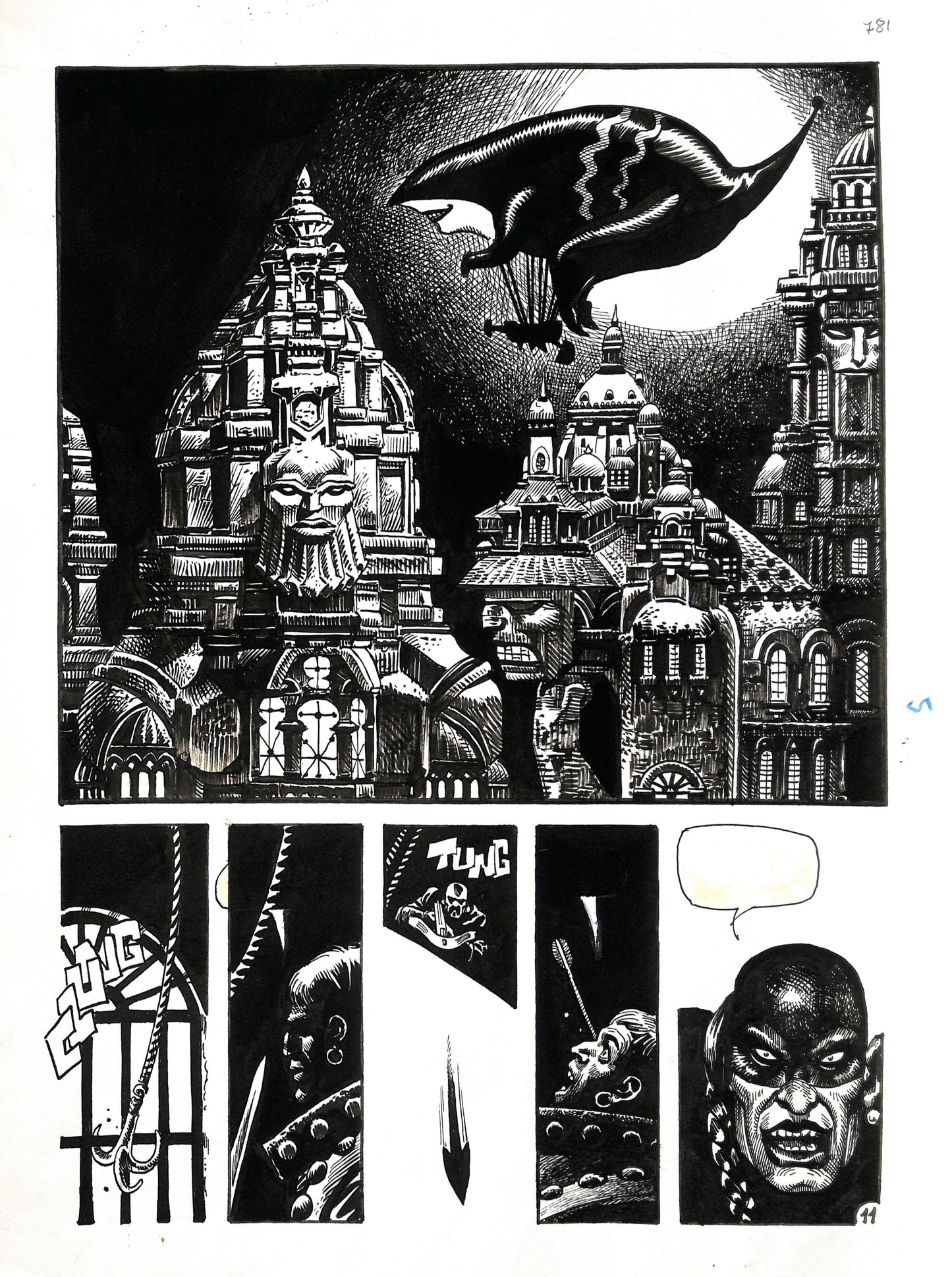 Enrique Alcatena - Tavola Originale - Anni '70